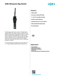 Thumbnail of document Data Sheet - 2284 Ultrasonic Gap Switch
